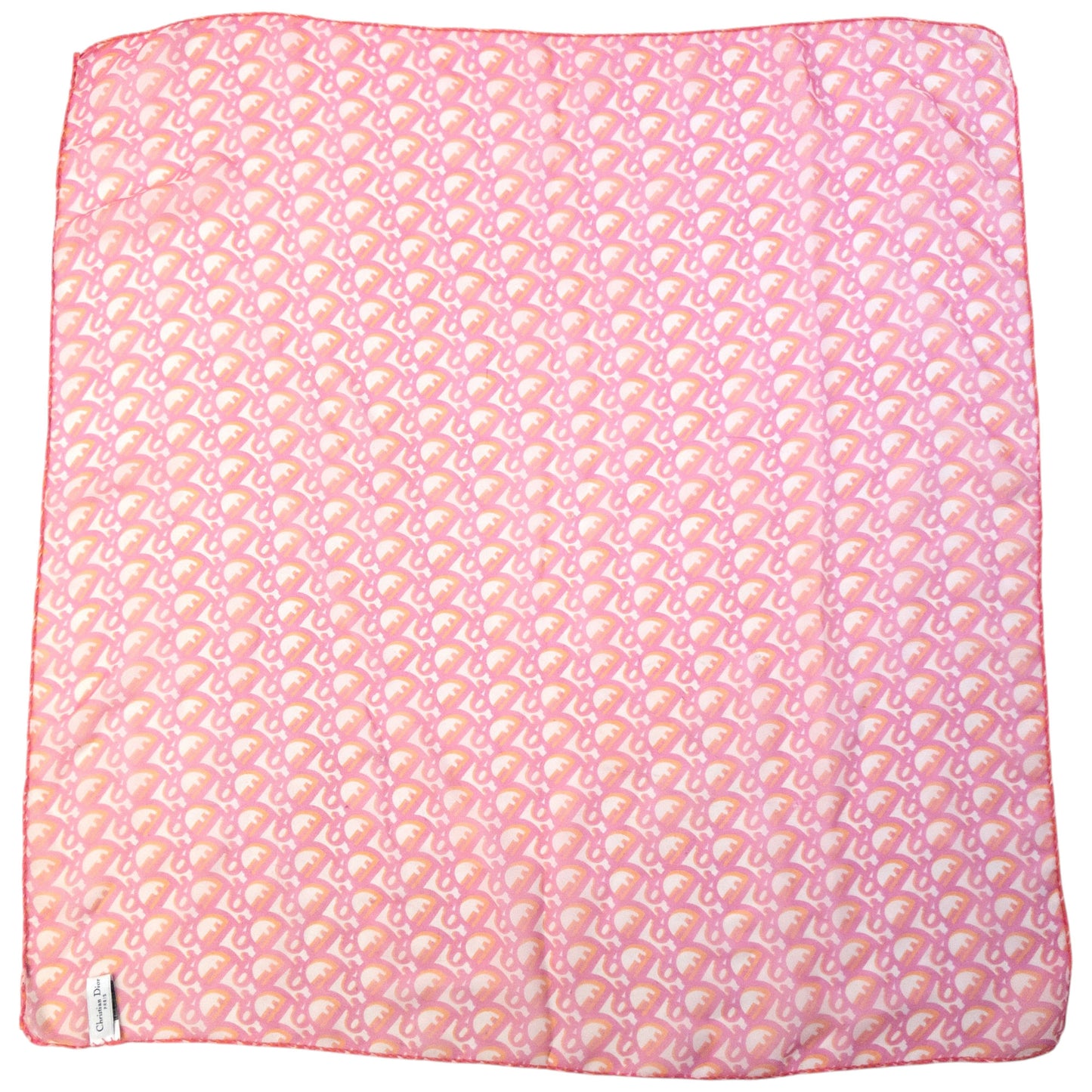 Vintage 2000s Dior Monogram Sheer Silk Scarf