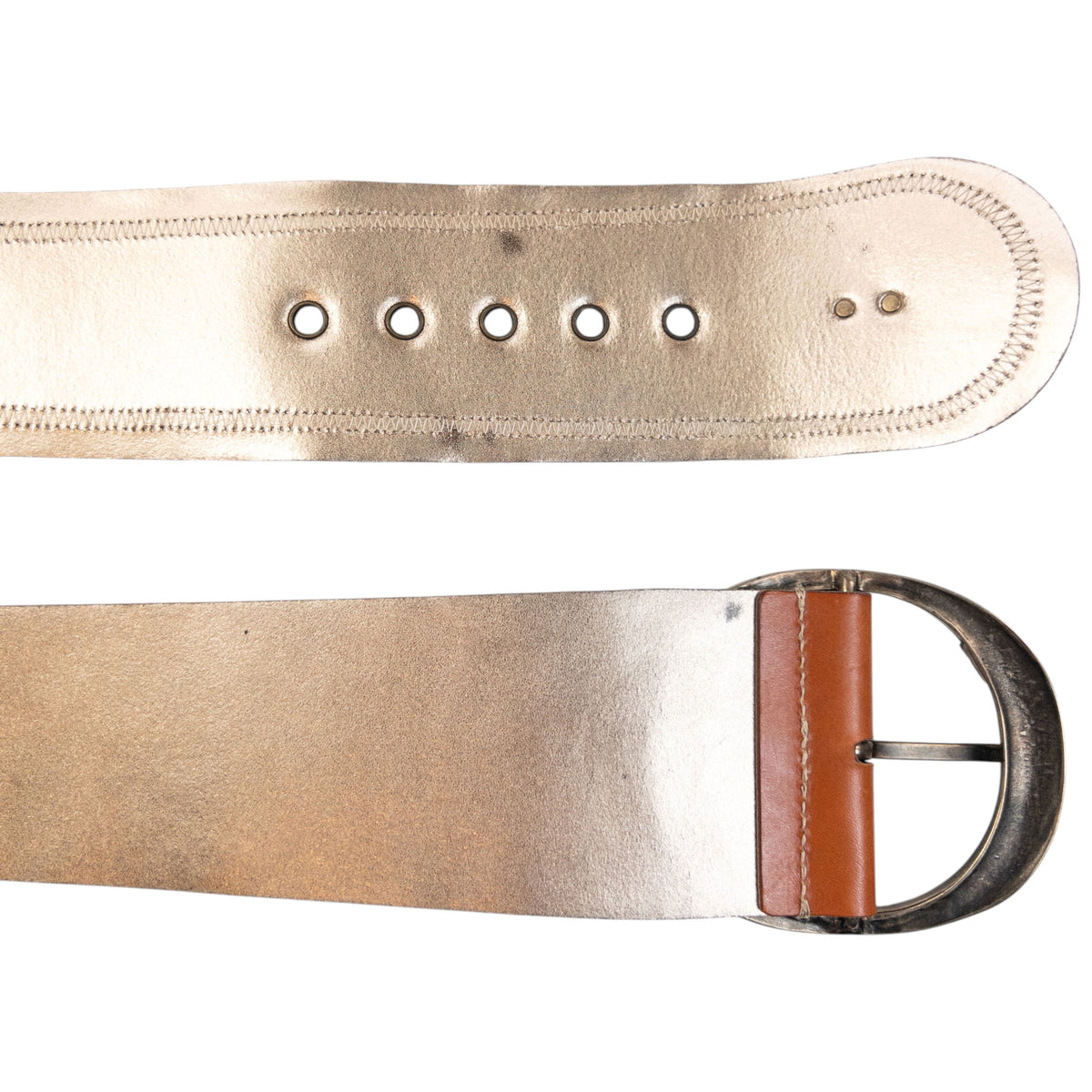 Vintage 2000s Dolce & Gabbana Leather Belt in brown, photo 6
