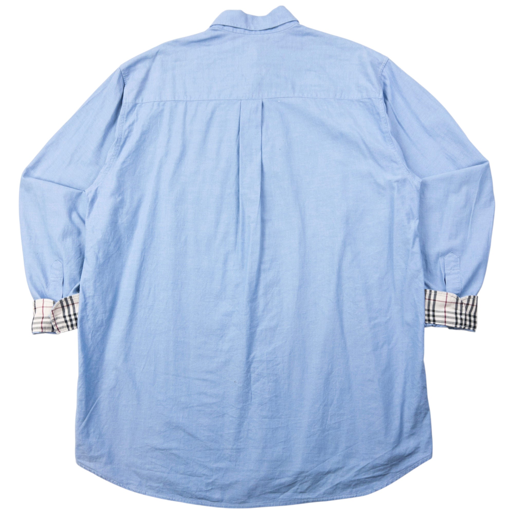 Vintage 2000s Burberry Nova Check Cuff Long Sleeve Button Up Shirt Size XL