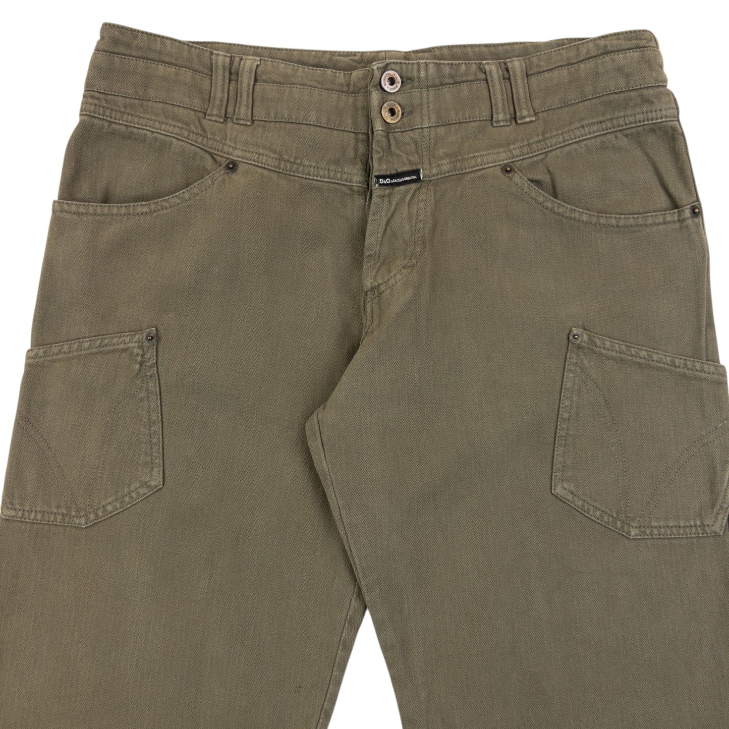 Vintage 2003 Dolce & Gabbana Zip Cuff Denim Jeans Size W34
