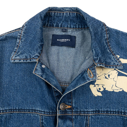 Vintage 2000s Burberry Button Up Denim Jacket Size M