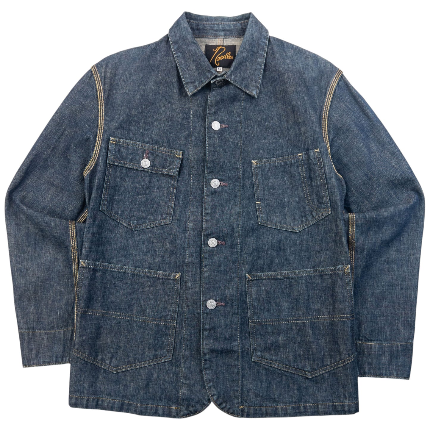 Vintage 90s Needles Button Up Denim Jacket Size XS