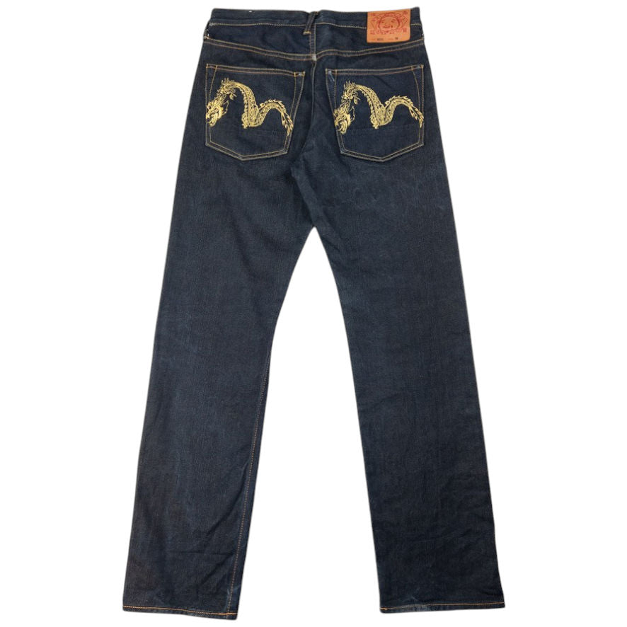 Vintage Evisu Double Dragon Gull Japanese Denim Jeans Size W31
