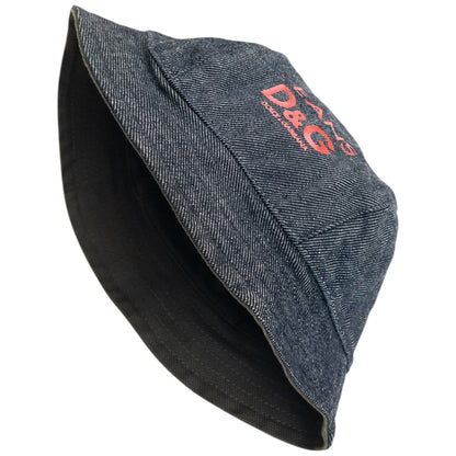 Vintage 2000s Dolce & Gabbana Reversible Denim Bucket Hat