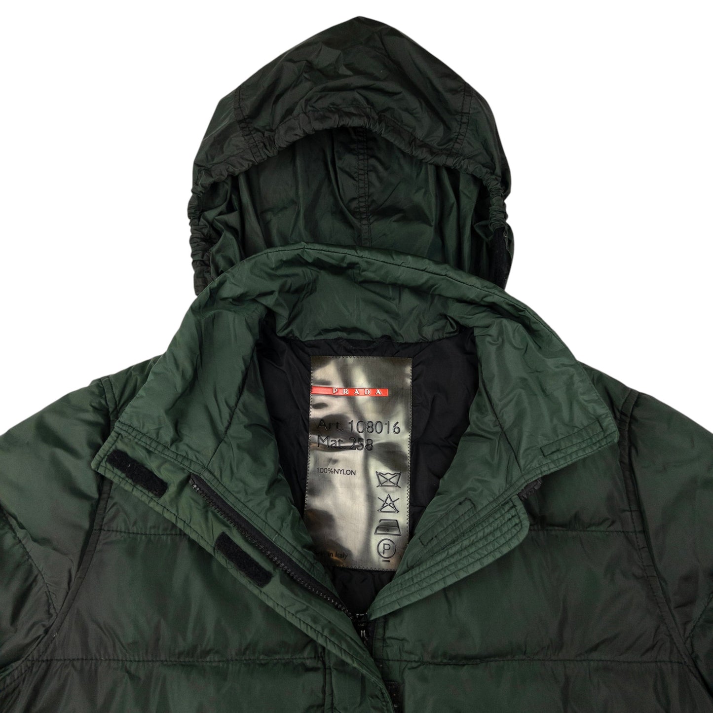 Vintage Prada Sport Zip Up Puffer Rain Jacket Size L