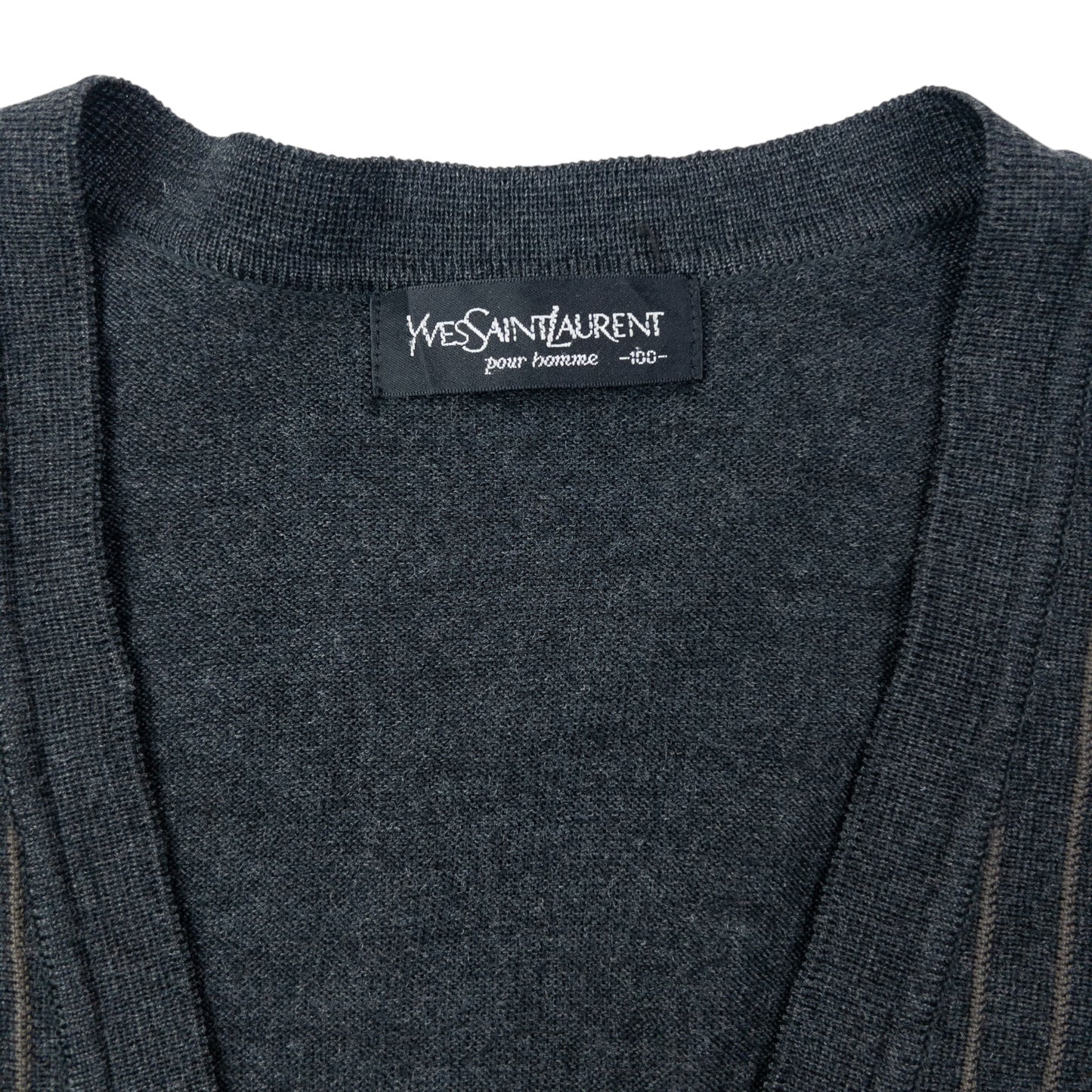 Vintage 90s YSL Yves Saint Laurent Striped Cardigan Size M