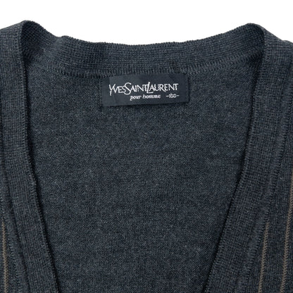 Vintage 90s YSL Yves Saint Laurent Striped Cardigan Size M