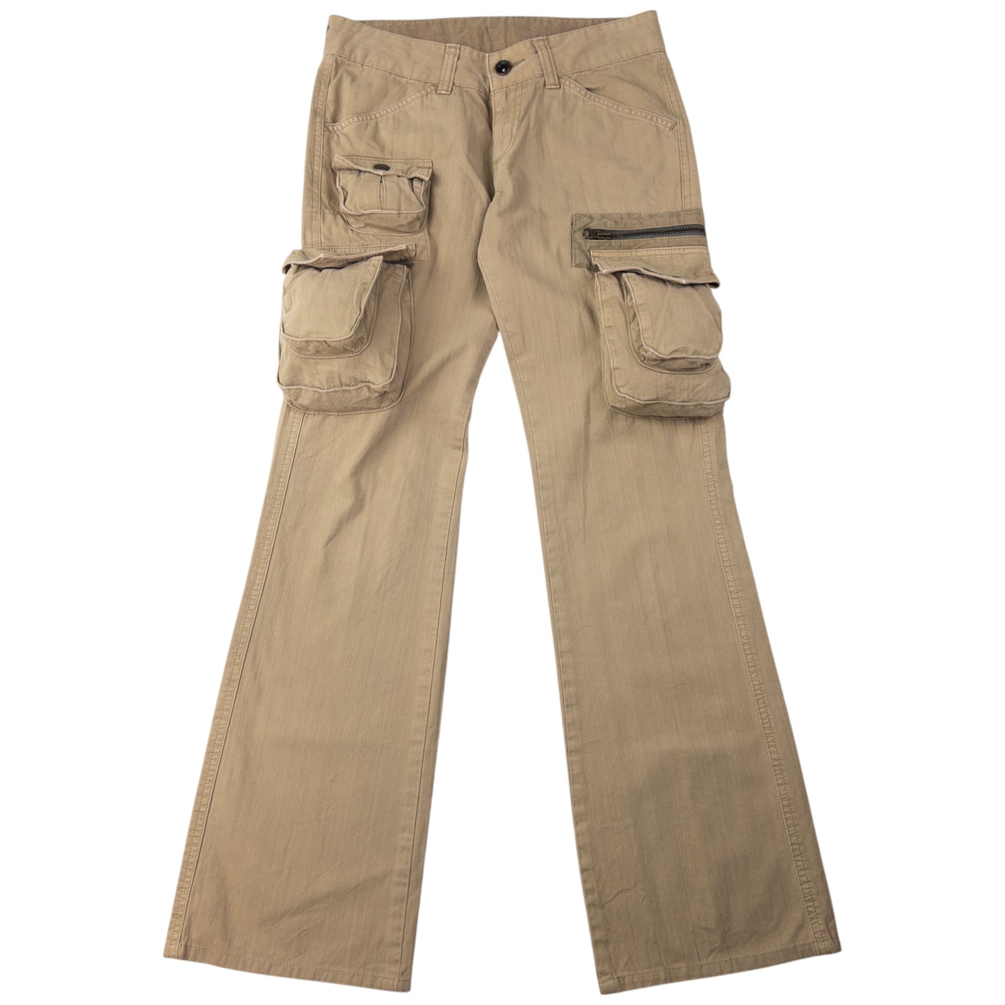 Vintage Et Boite Flared Cargo Trousers Size W28