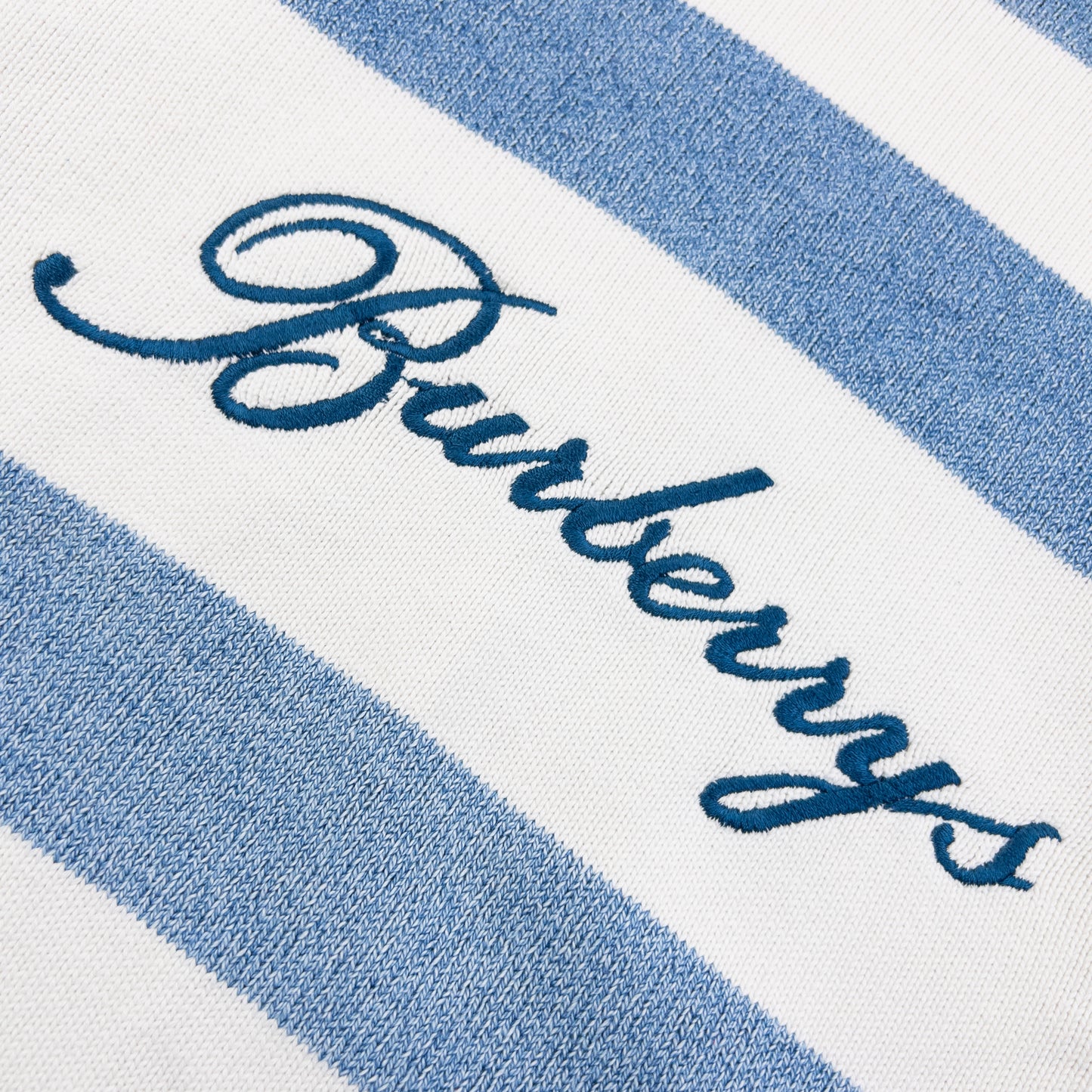 Vintage 90s Burberry Blues Striped Knit Jumper Size L
