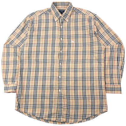 Vintage 2000s Burberry Nova Check Long Sleeve Button Up Shirt Size M