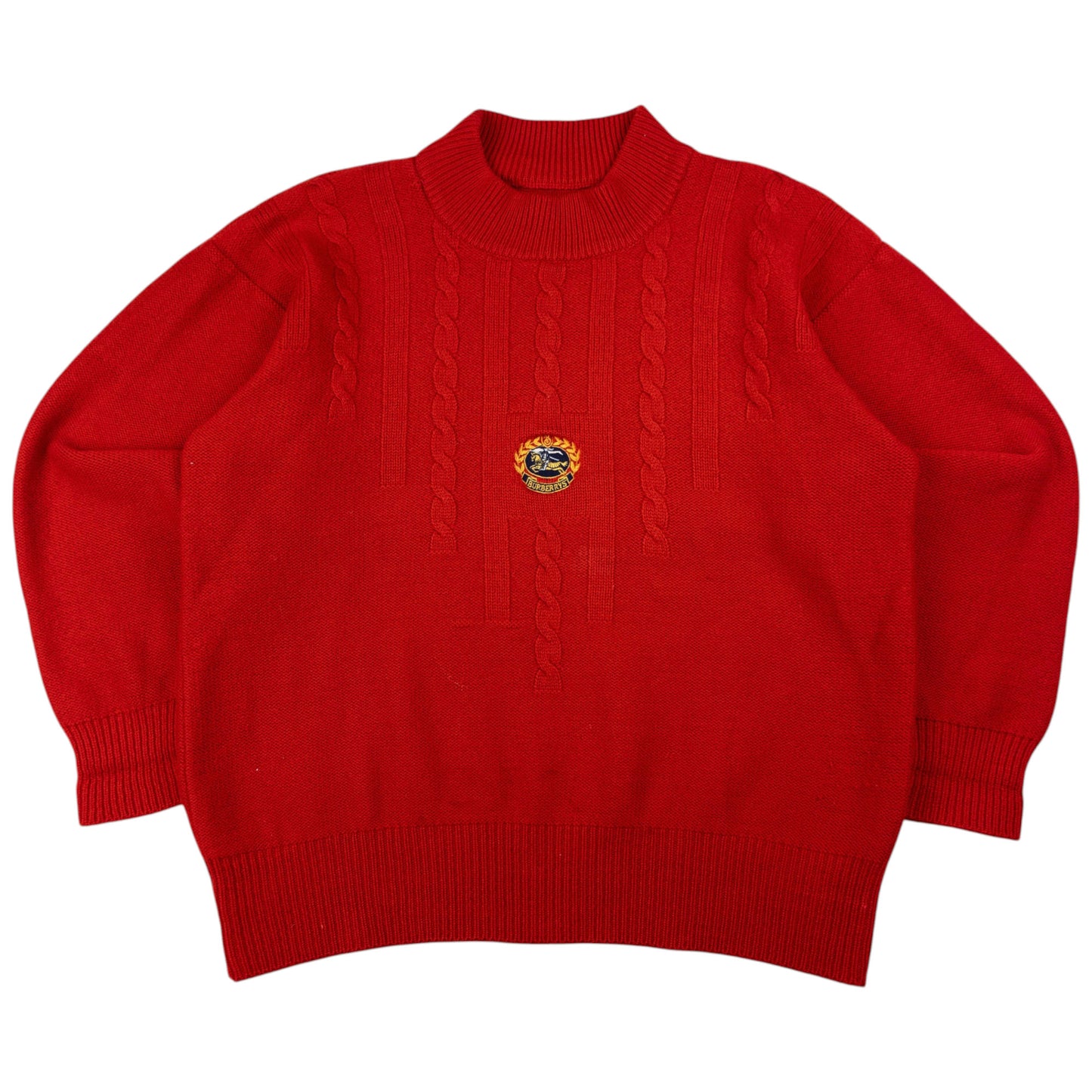 Vintage Burberry Embroidered Knit Jumper Size XS