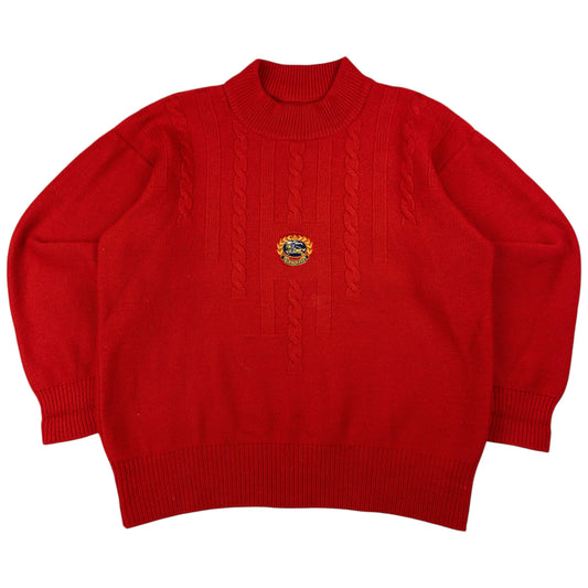 Vintage Burberry Embroidered Knit Jumper Size XS