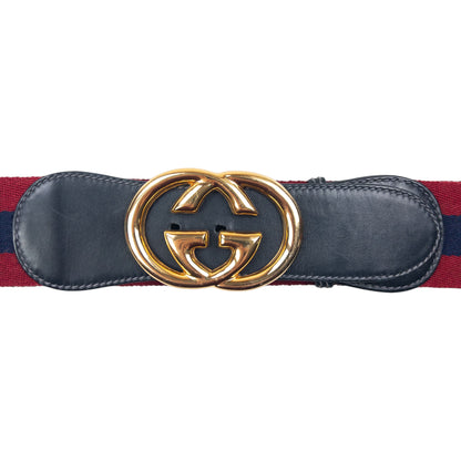 Vintage 90s Gucci Stripe Leather Belt Size W28