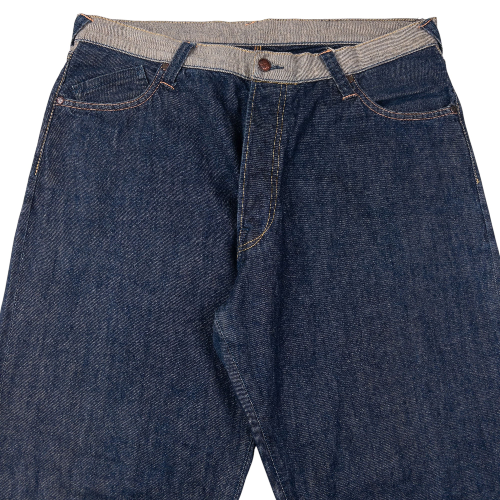 Vintage 90s Evisu Yamane Gull Text Japanese Denim Jeans Size W37