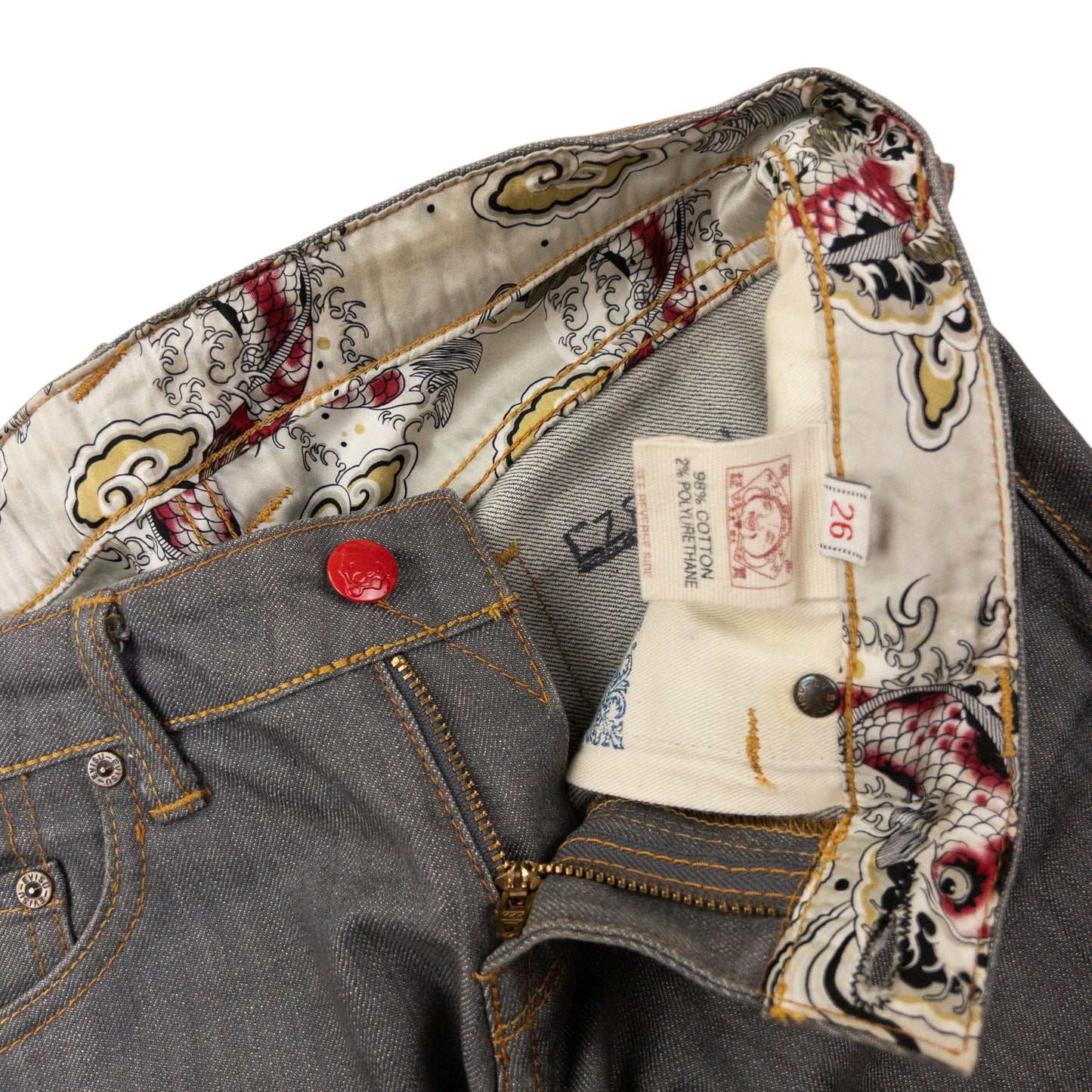 Vintage Evisu Double Gull Japanese Low Rise Denim Jeans Size W31