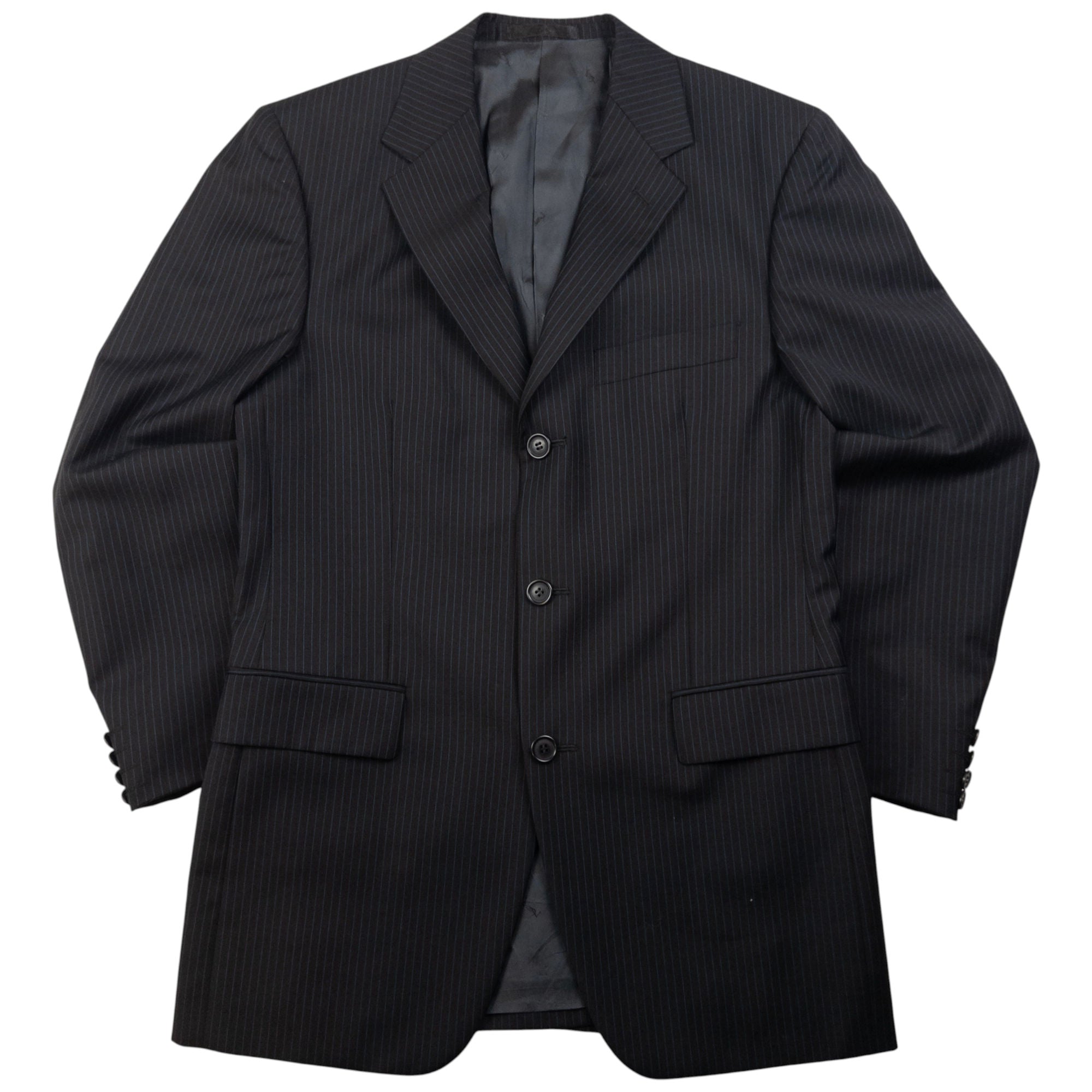 Vintage YSL Yves Saint Laurent Pinstripe Jacket & Trousers Suit Set Size M