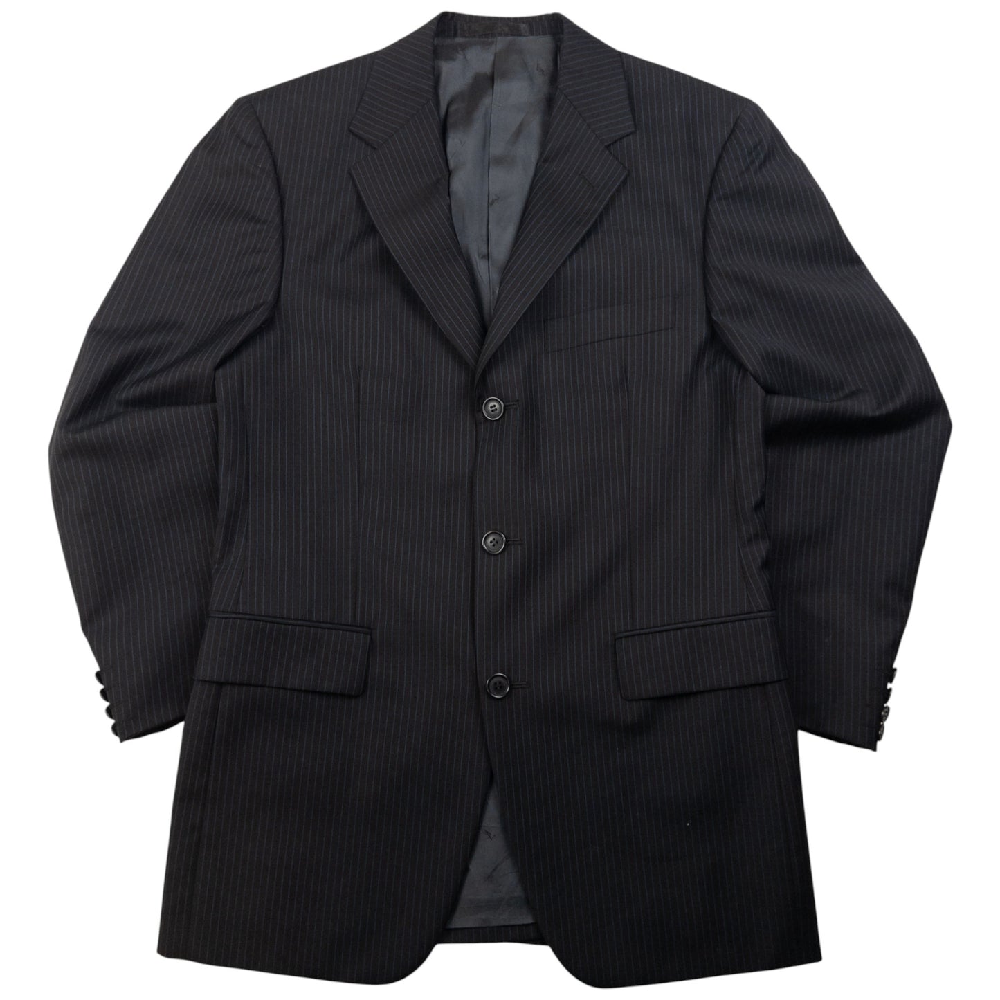 Vintage YSL Yves Saint Laurent Pinstripe Jacket & Trousers Suit Set Size M