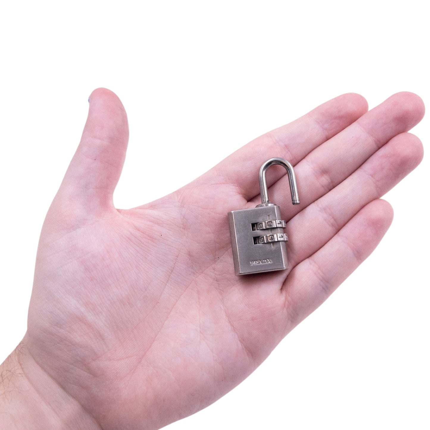 Vintage 2000s Prada Silver Combination Padlock