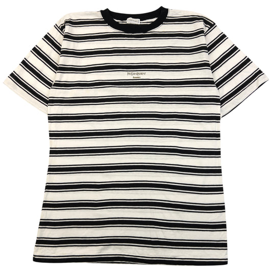 Vintage 80s YSL Yves Saint Laurent Striped T Shirt Size S