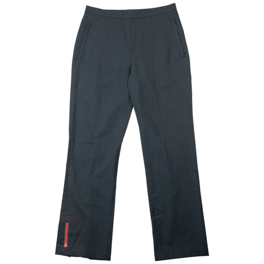 Vintage 2000s Prada Sport Zip Cuff Wool Trousers Womens Size W27
