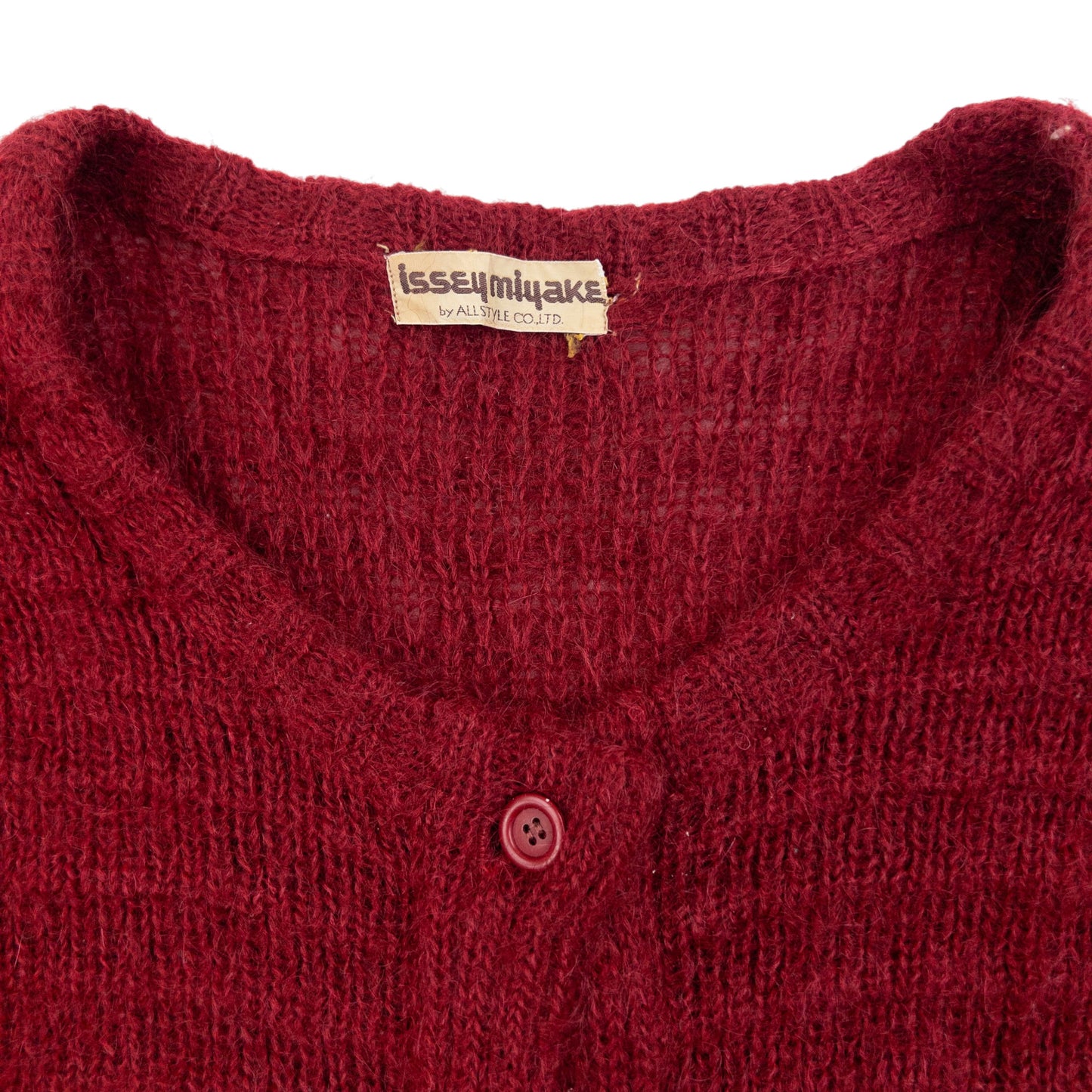 Vintage 80s Issey Miyake Wool Knit Cardigan Size M
