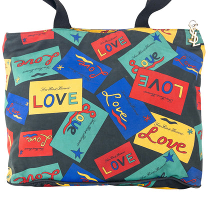 Vintage 90s YSL Yves Saint Laurent Love Pattern Shoulder Bag