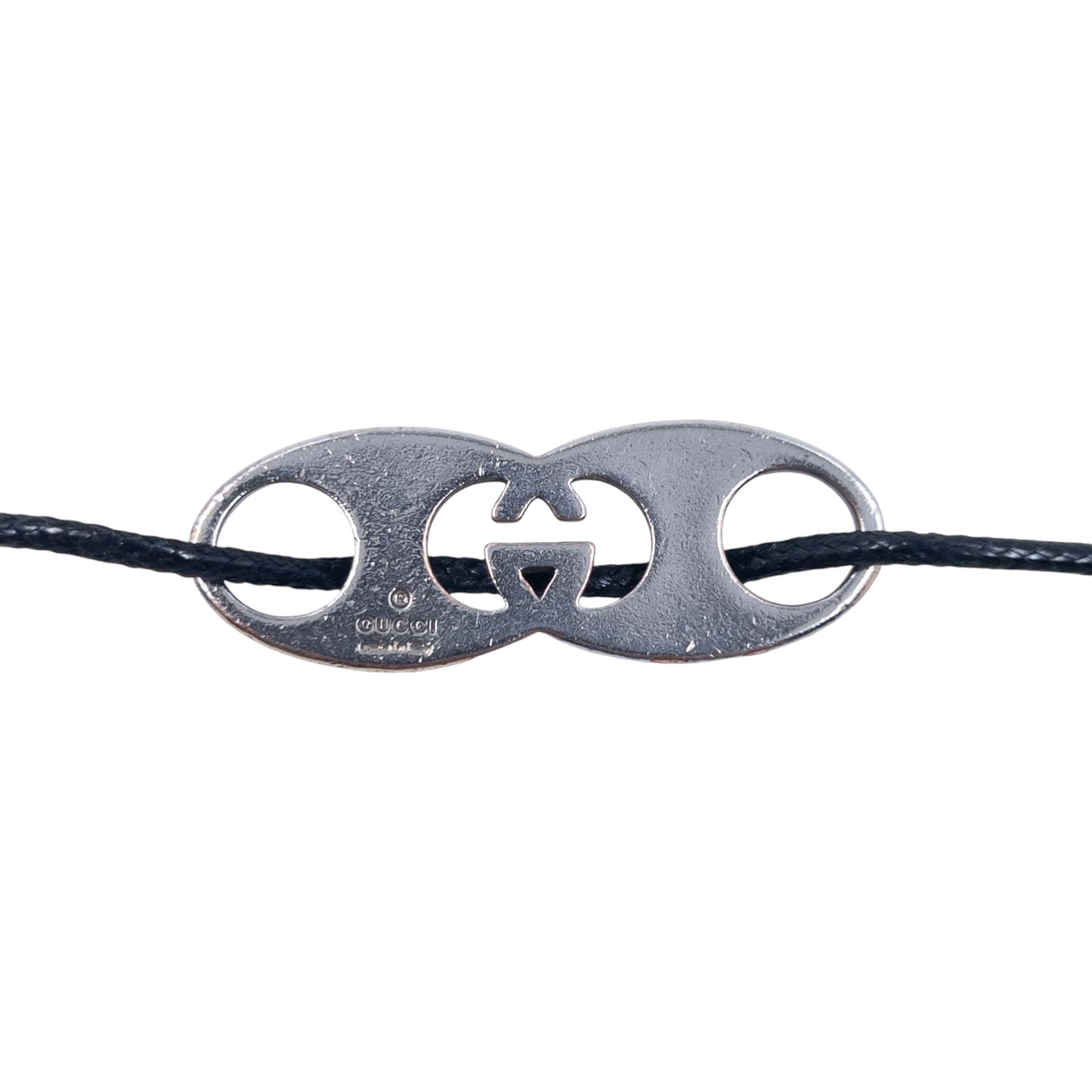 Vintage 2000s Gucci Silver Logo Necklace