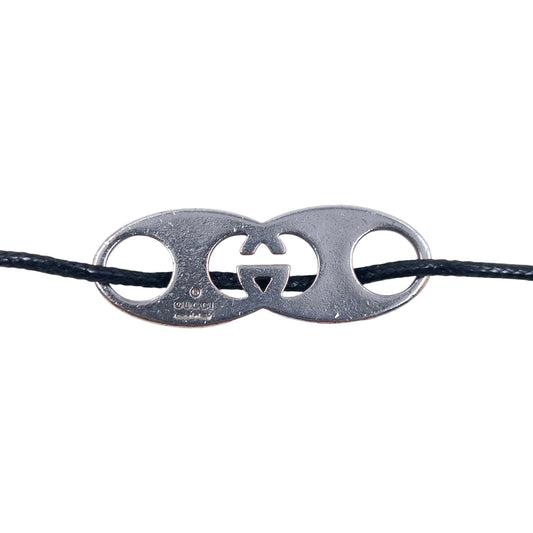 Vintage 2000s Gucci Silver Logo Necklace