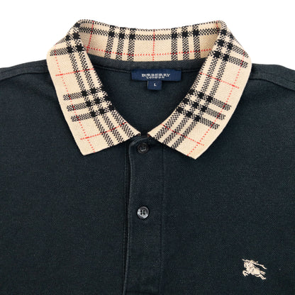 Vintage 2000s Burberry Nova Check Collar Polo Shirt Size M