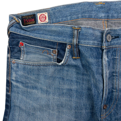 Vintage Evisu Double Gull Contrast Japanese Denim Jeans Size W36