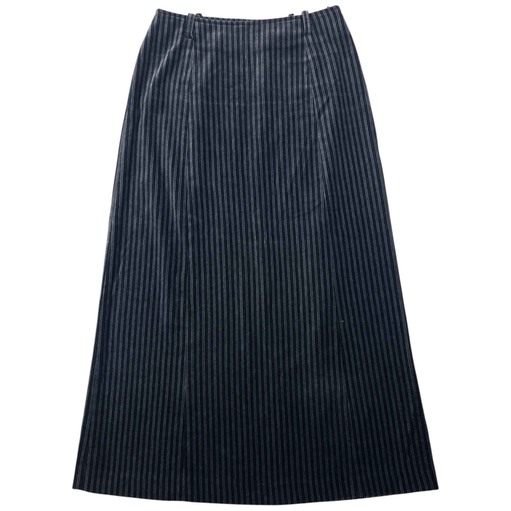 Vintage 90s Armani Jeans Striped Velour Skirt Womens Size W27