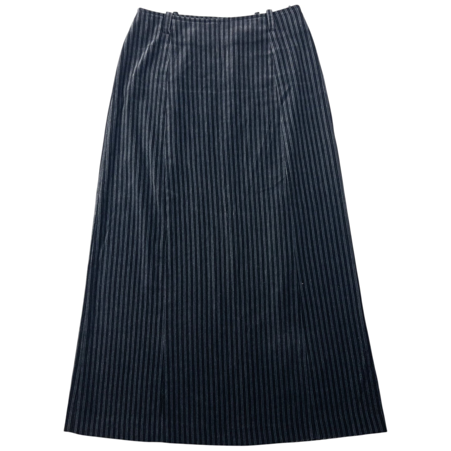 Vintage 90s Armani Jeans Striped Velour Skirt Womens Size W27
