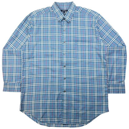 Vintage Burberry Nova Check Long Sleeve Button Up Shirt Size L
