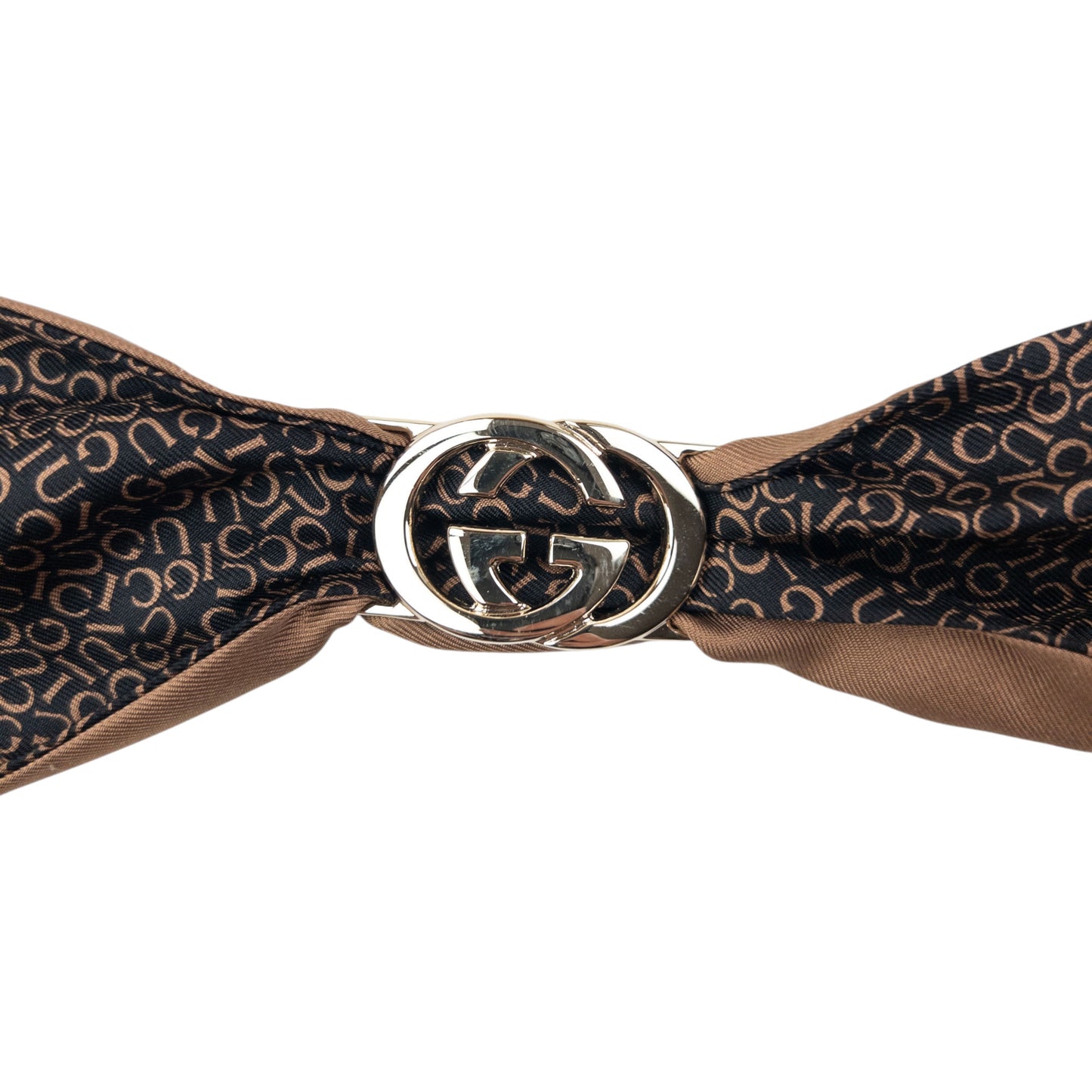 Vintage 2000s Gucci Monogram Silk Neck Scarf