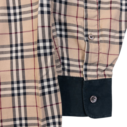 Vintage 2000s Burberry Nova Check Long Sleeve Button Up Shirt Size L