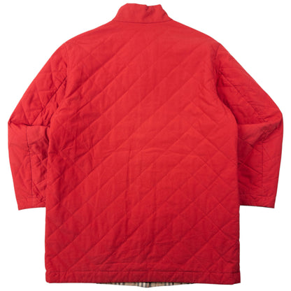 Vintage 90s Burberry Nova Check Quilted Reversible Jacket Size M