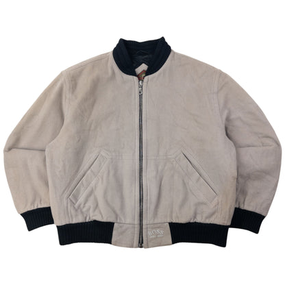 Vintage 90s Hugo Boss Cashmere Bomber Jacket Size XL