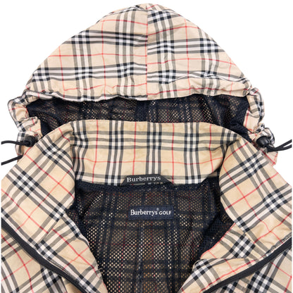 Vintage 90s Burberry Golf Nova Check Packable Jacket Size XL