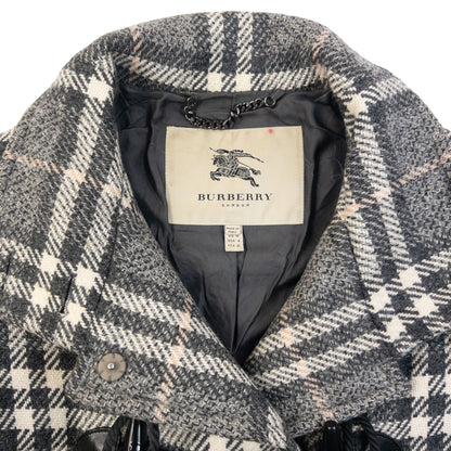 Vintage 2000s Burberry Nova Check Wool Duffle Jacket Womens Size M