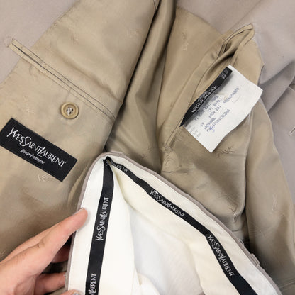 Vintage 90s YSL Yves Saint Laurent Jacket & Trousers Suit Set in beige, photo 8