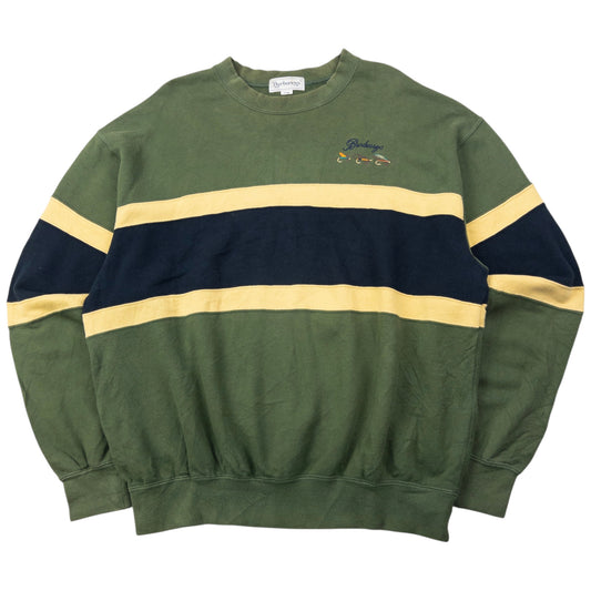 Vintage 80s Burberry Striped Sweatshirt Size L