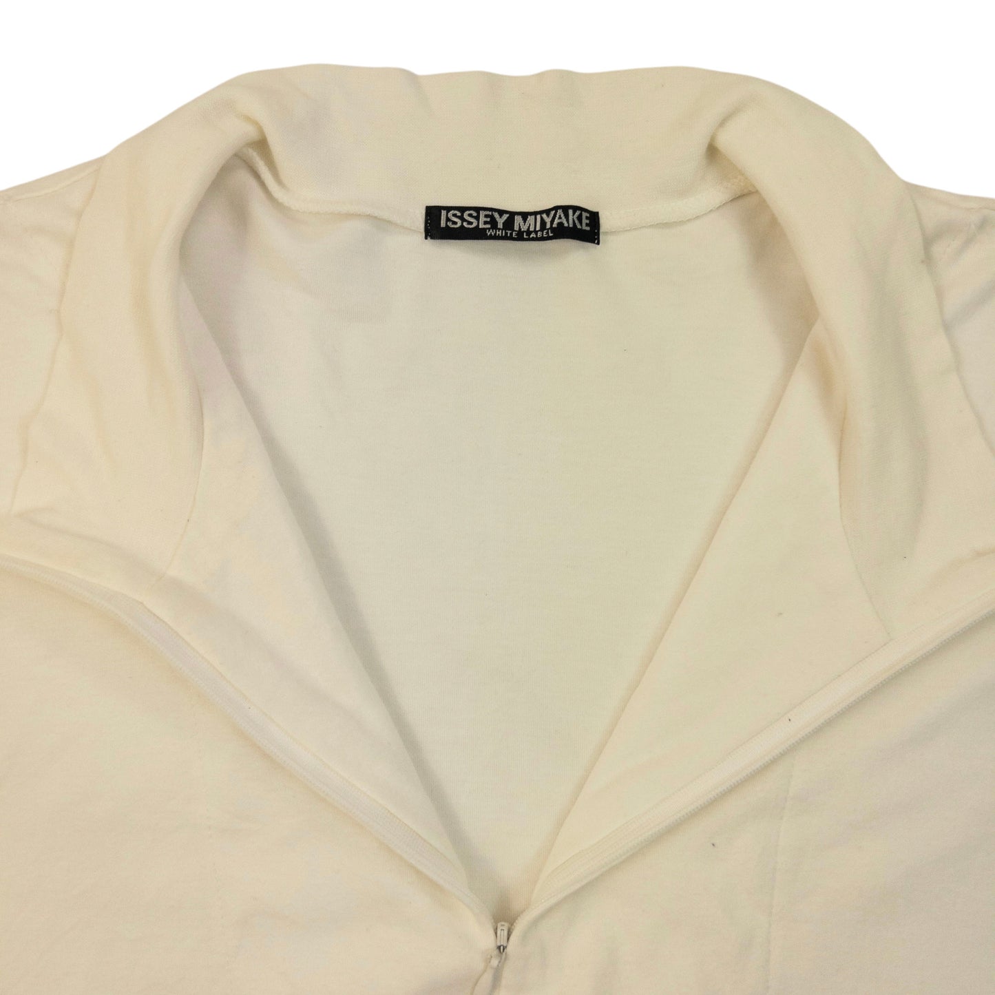 Vintage 2000s Issey Miyake White Label Q Zip T Shirt Size S