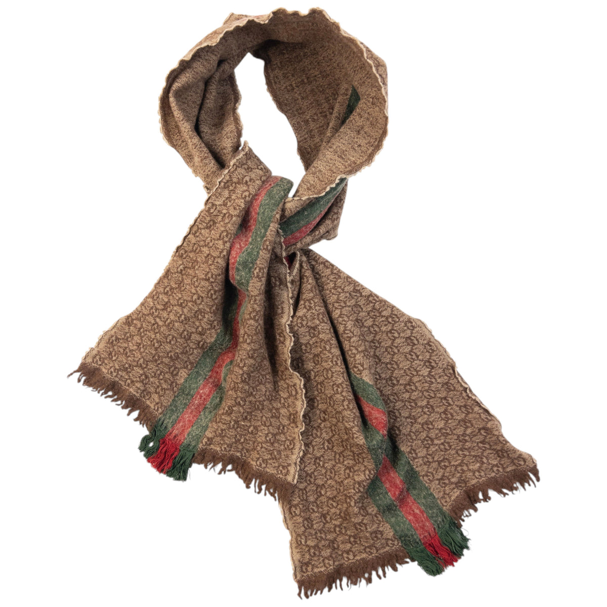 Vintage 2000s Gucci Monogram Wool Scarf