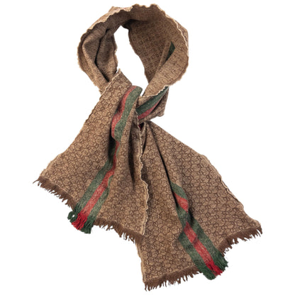 Vintage 2000s Gucci Monogram Wool Scarf