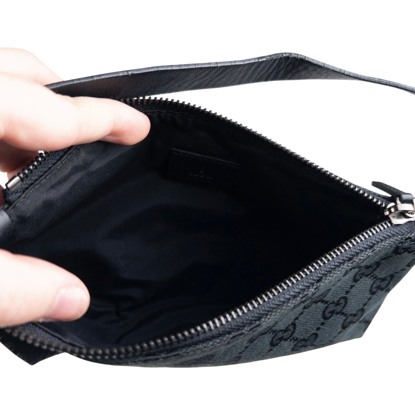 Vintage Gucci Monogram Mini Baguette Handbag