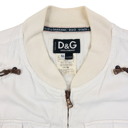 Vintage 2003 Dolce & Gabbana Rebel Label Zip Up Gilet Size M
