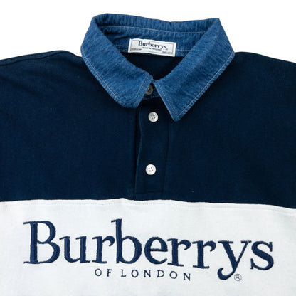 Vintage 90s Burberry Polo Sweatshirt Size XS