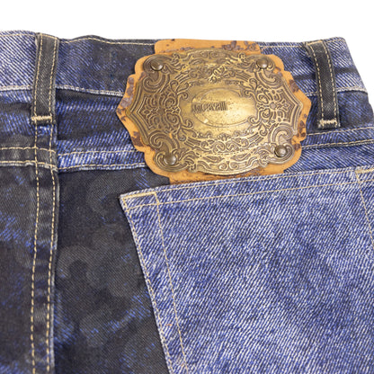 Vintage 2000s Roberto Cavalli Stretch Denim Pattern Jeans Womens Size W29