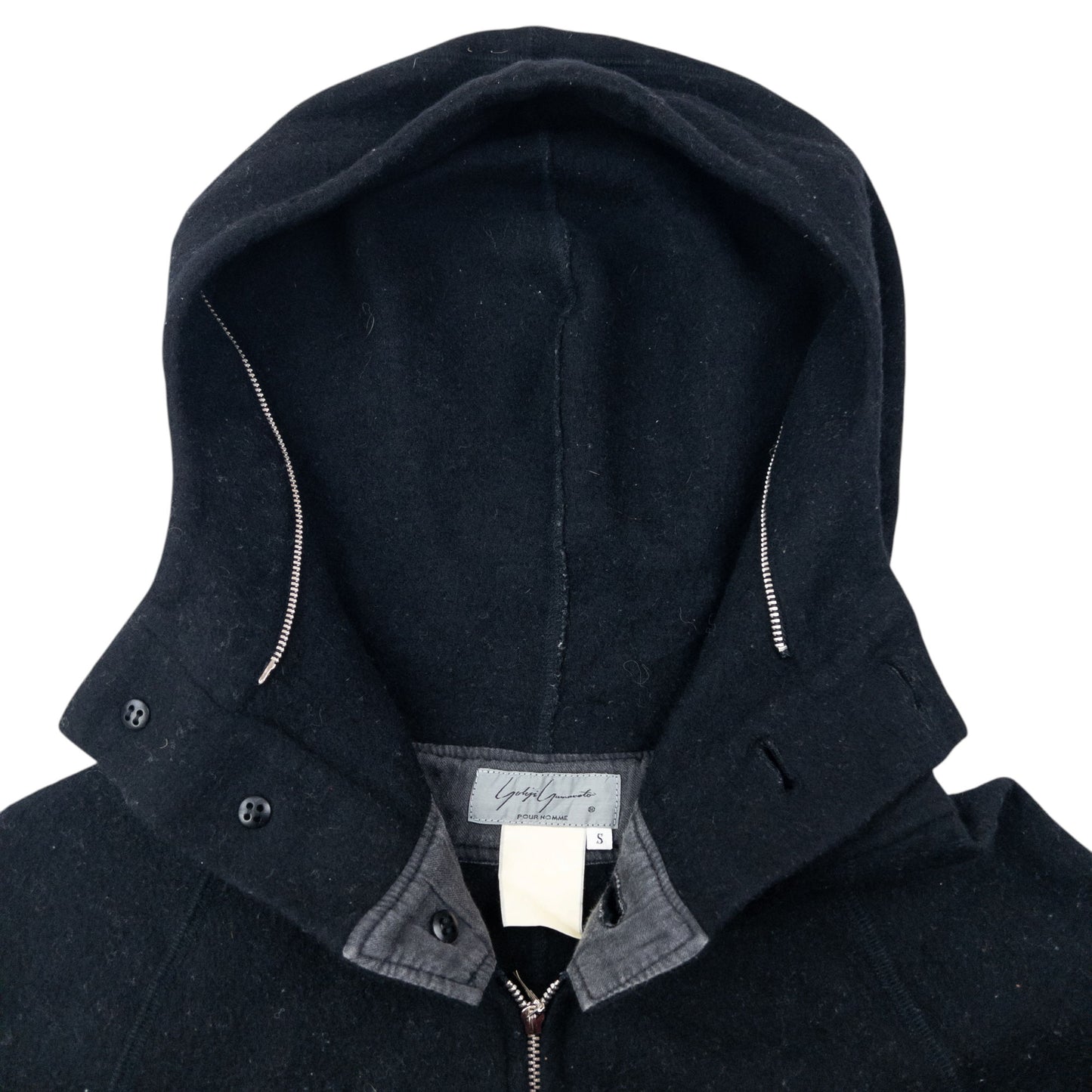 Vintage 90s Yohji Yamamoto Fleece Hooded Jumpsuit Size S