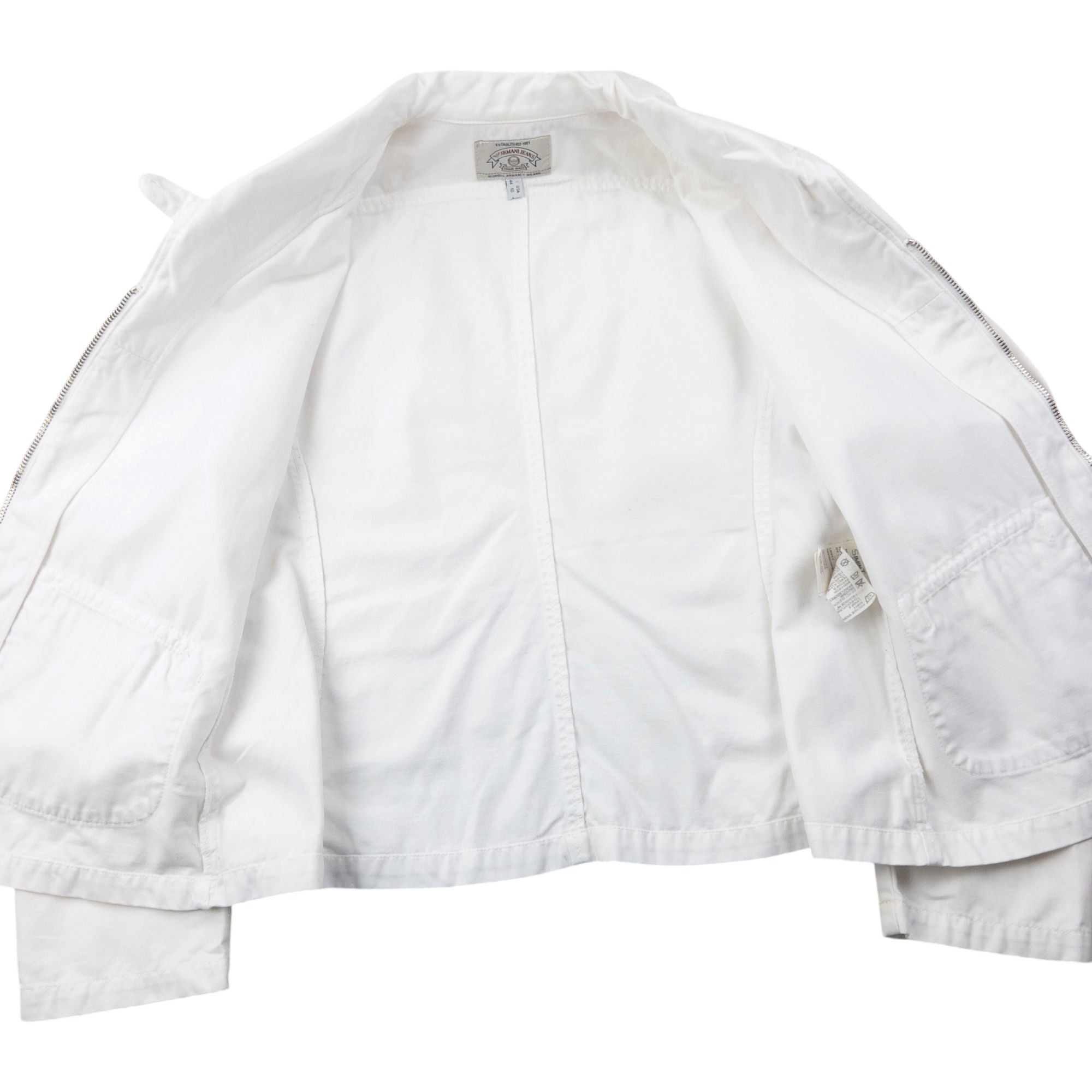 Vintage 90s Armani Jeans Zip Up Jacket Womens Size S